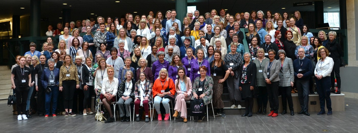 Över 150 kvinnorättsaktivister aktiva inom Unizons över 140 medlemsjourer samlade på Unizons kongress 2019.